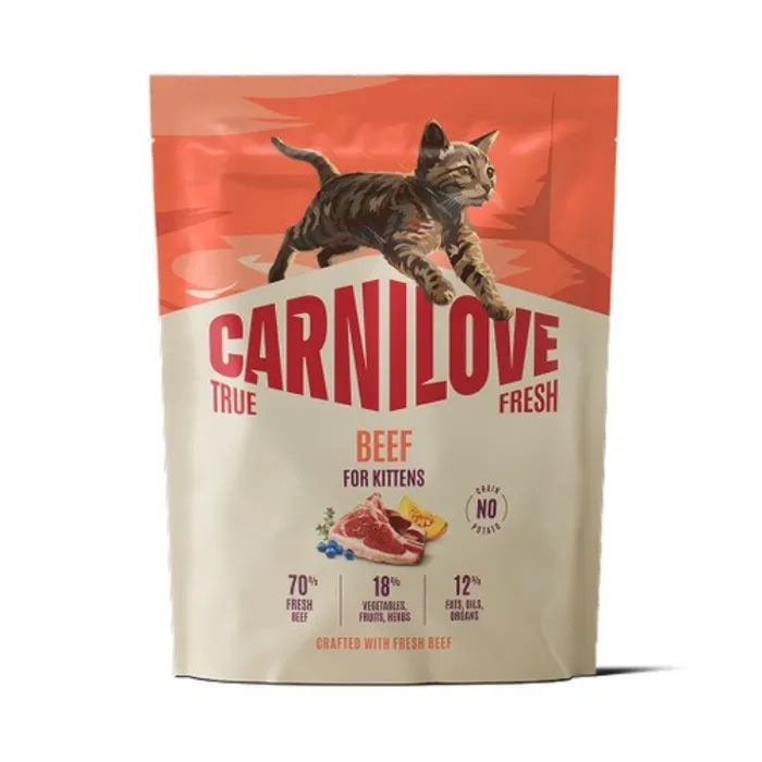 Сухий корм для кішок Carnilove True Fresh Beef Kitten 400 г (8595602582280)