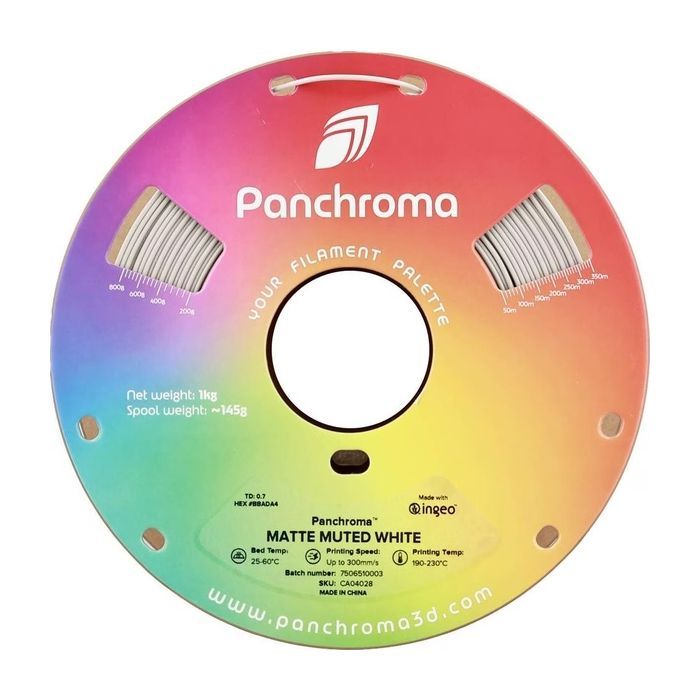 Пластик для 3D-принтера Polymaker PLA PANCHROMA MATTE 1,75mm 1kg MUTED WHITE (CA04028) изображение 2