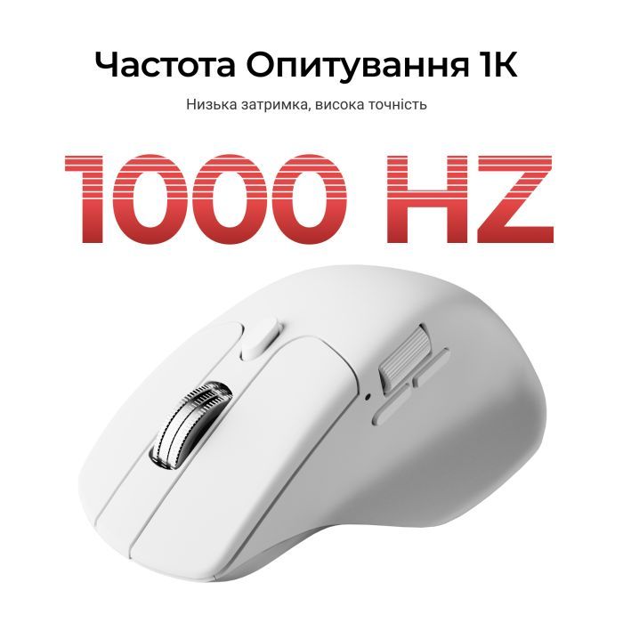 Мышка Keychron M6S Wireless/Bluetooth/USB White (M6S-B72) изображение 8
