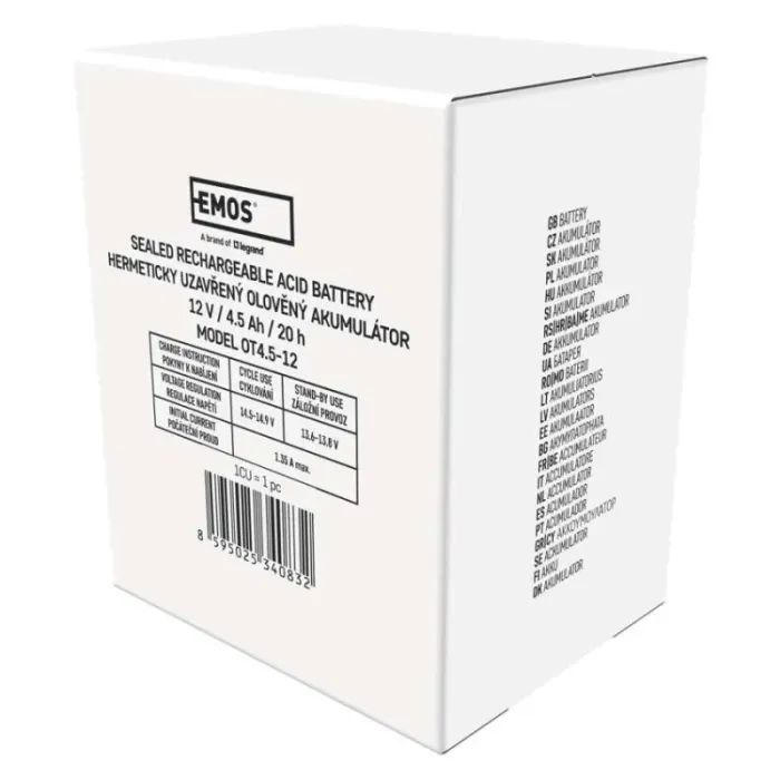 Батарея к ИБП EMOS B9675 AGM 12V 9Ah fast 6,3mm (B9675) изображение 10