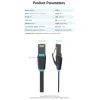 Патч-корд 3м, UTP cat 6 RJ-45 flat black Vention (IBJBI) изображение 9