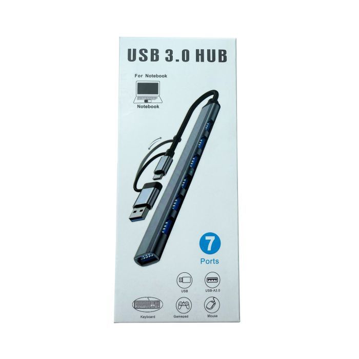Концентратор Dynamode USB-C + UAB-A to 1xUSB 3.0 + 6xUSB 2.0 gray (DM-UH-701AC) зображення 11