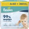 Детские влажные салфетки Pampers 99 Water 60 шт х 6 пачок (360 шт) (8006530116596) изображение 2