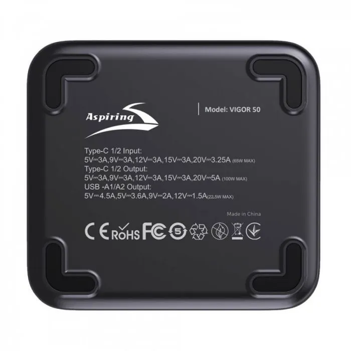 Батарея универсальная Aspiring Vigor 50 50000mAh PD/100W (VTR-PB-V50) изображение 3