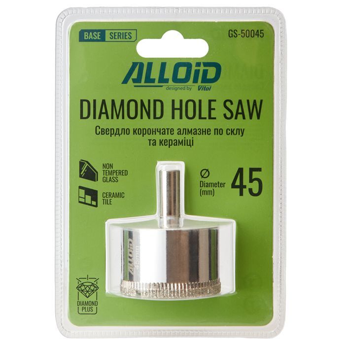 Свердло Alloid Base, корончате, алмазне, по склу та кераміці, 28мм (GS-50028) зображення 3