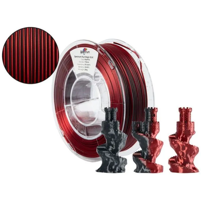 Пластик для 3D-принтера Spectrum PLA Magic SILK 1.75mm 0.25kg Nightfire (81389) зображення 3