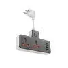 Сетевой фильтр питания HOCO AC12A, 2 роз, 3 USB. USB-C, 30W, 1м, Black (AC12AB) изображение 2