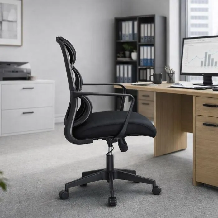 Офісне крісло Mealux Easy Lite Black (HF-L14 F/B) зображення 3