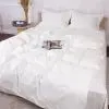 Постільна білизна MirSon Poplin Line 002 Milky White 220 x 240 (2200006277828)