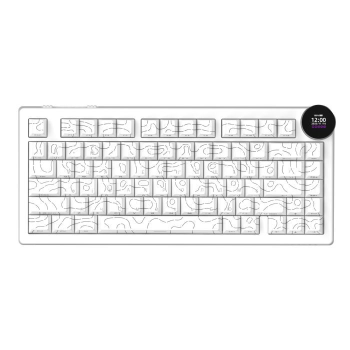 Клавіатура Ajazz AK820 V2 White Peach Switch Wireless/Bluetooth/USB UA Black/Gray (AK820-V2-WP-S-BG) зображення 2