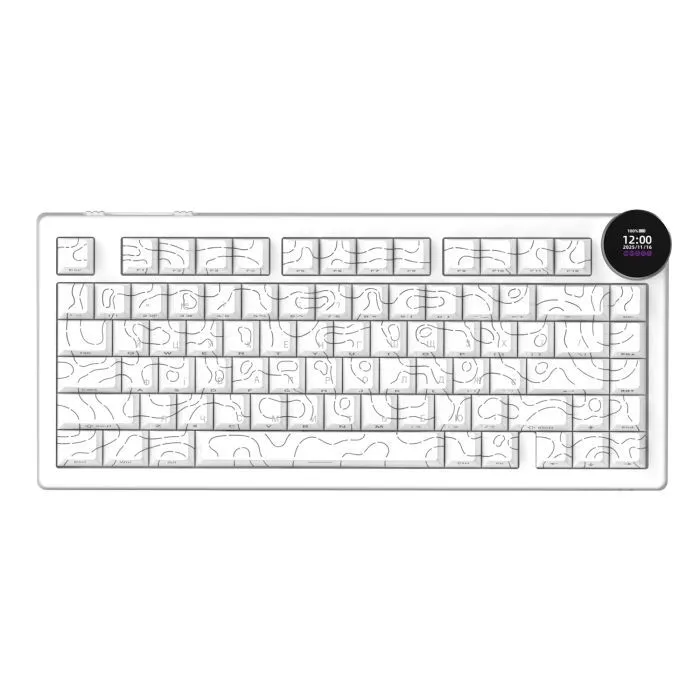 Клавіатура Ajazz AK820 V2 White Peach Switch Wireless/Bluetooth/USB UA White (AK820-V2-WP-S-W) зображення 2