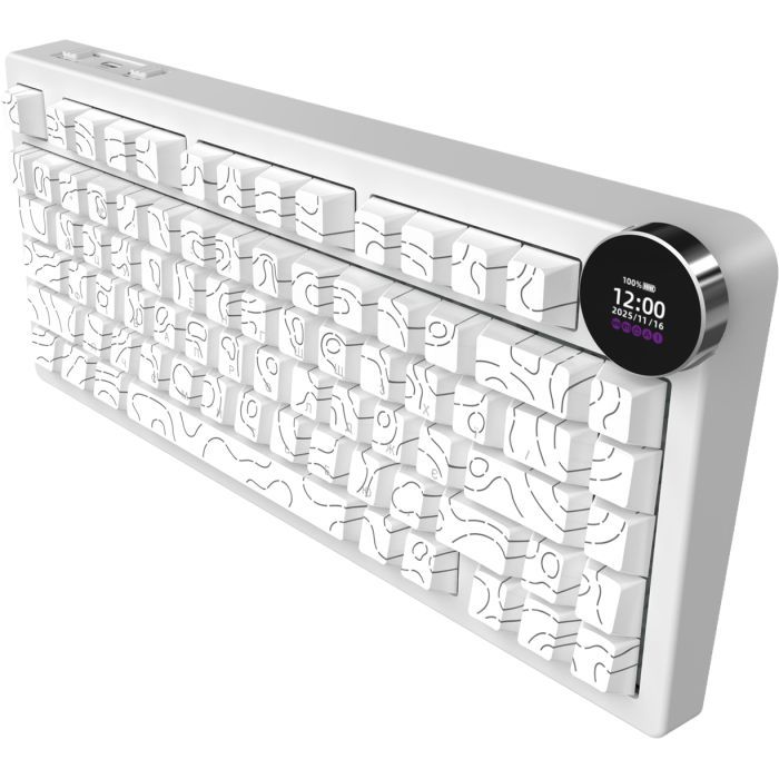 Клавіатура Ajazz AK820 V2 White Peach Switch Wireless/Bluetooth/USB UA Black/Gray (AK820-V2-WP-S-BG) зображення 3