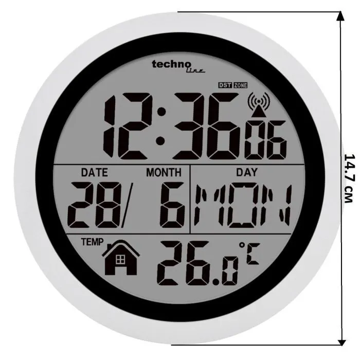 Настенные часы Technoline Bath Clock Silver (WT3005) (DAS303937) изображение 4
