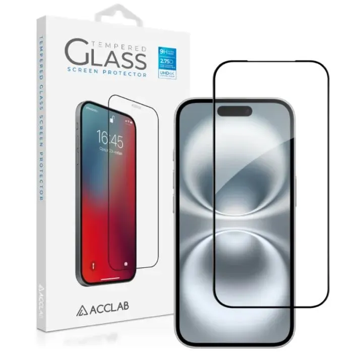 Скло захисне ACCLAB Full Glue ESD Apple iPhone 17 Black (1283126625909)