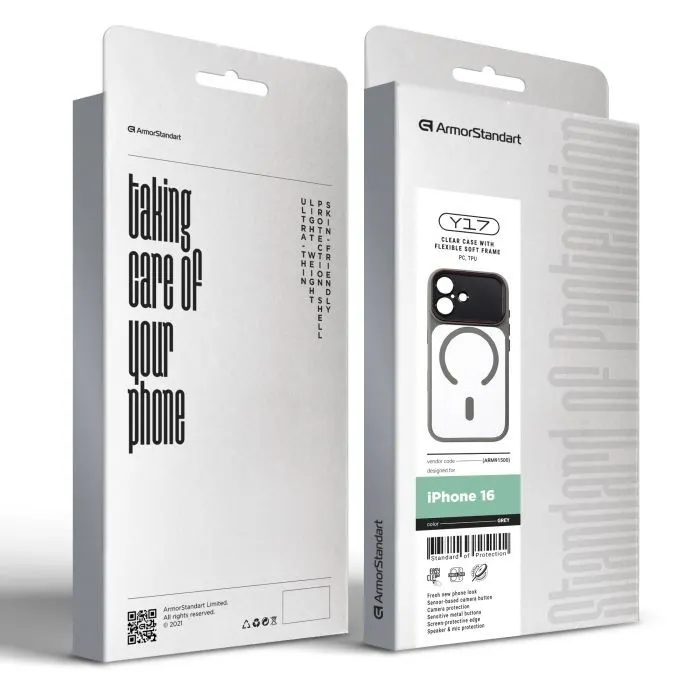 Чехол для мобильного телефона Armorstandart Y17 MagCase Apple iPhone 16 Grey (ARM91500) изображение 3