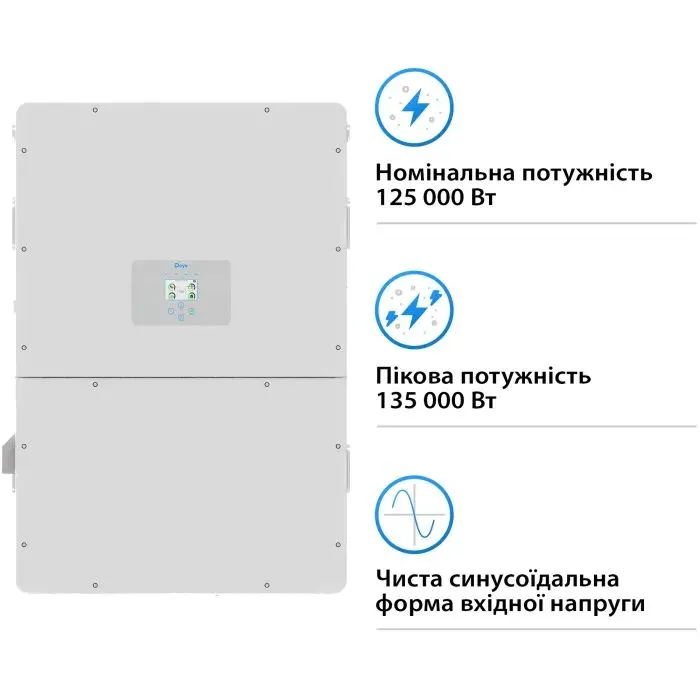 Солнечный инвертор Deye SUN-125K-SG02HP3-EU-GM10, 125KW (SUN-125K-SG02HP3-EU-GM10) изображение 6