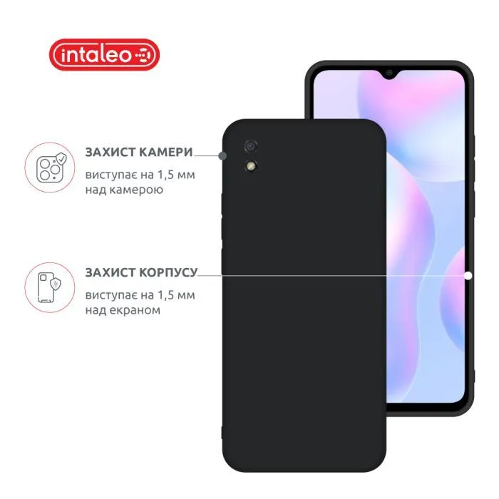 Чохол до мобільного телефона Intaleo Silicone Xiaomi Redmi 9A Black (1283126600821) зображення 3