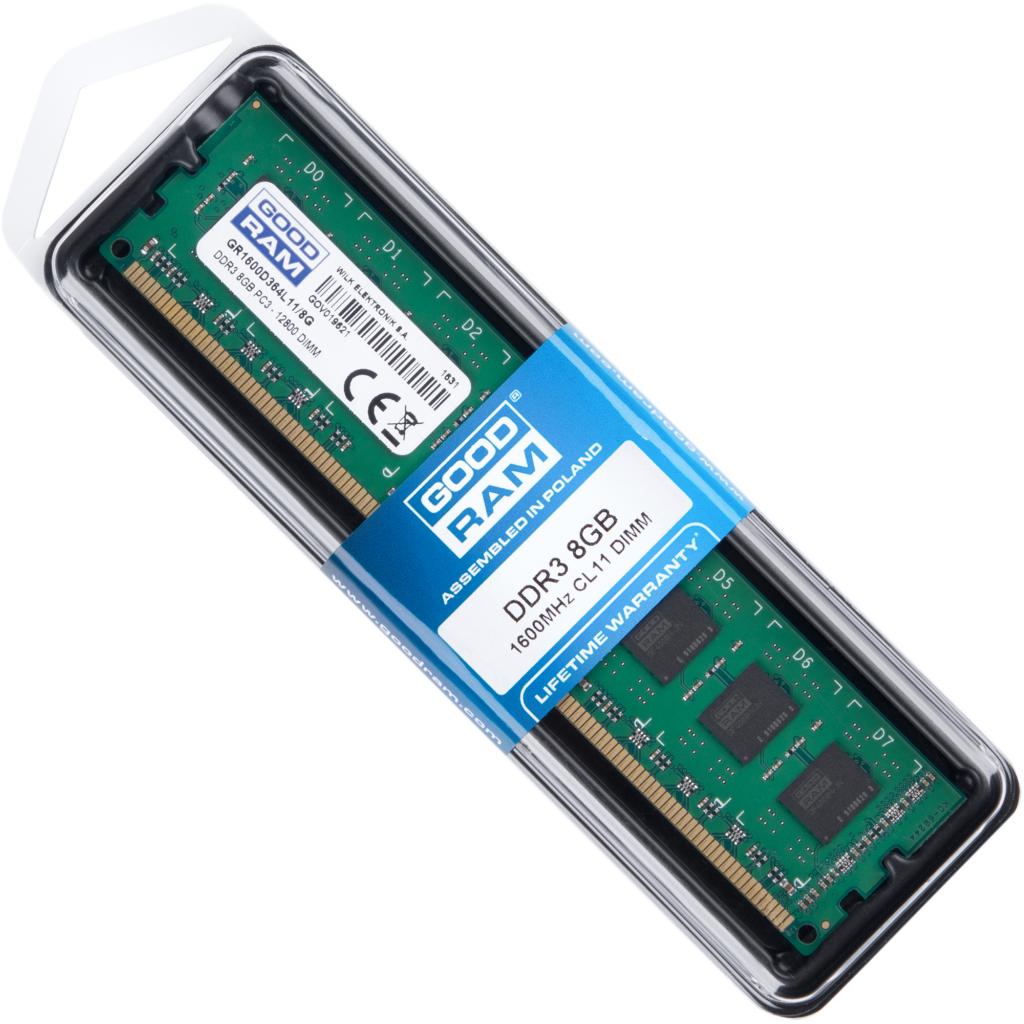 Модуль пам'яті для комп'ютера DDR3L 8GB 1600 MHz Goodram (GR1600D364L11/8G / GR1600D3V64L11/8G) зображення 5