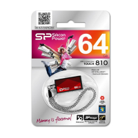 USB флеш накопитель Silicon Power 64GB Touch 810 Red USB 2.0 (SP064GBUF2810V1R) изображение 2
