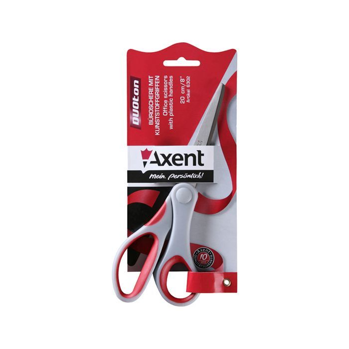 Ножницы Axent Duoton, 20 см, gray-red (6302-06-А) изображение 2