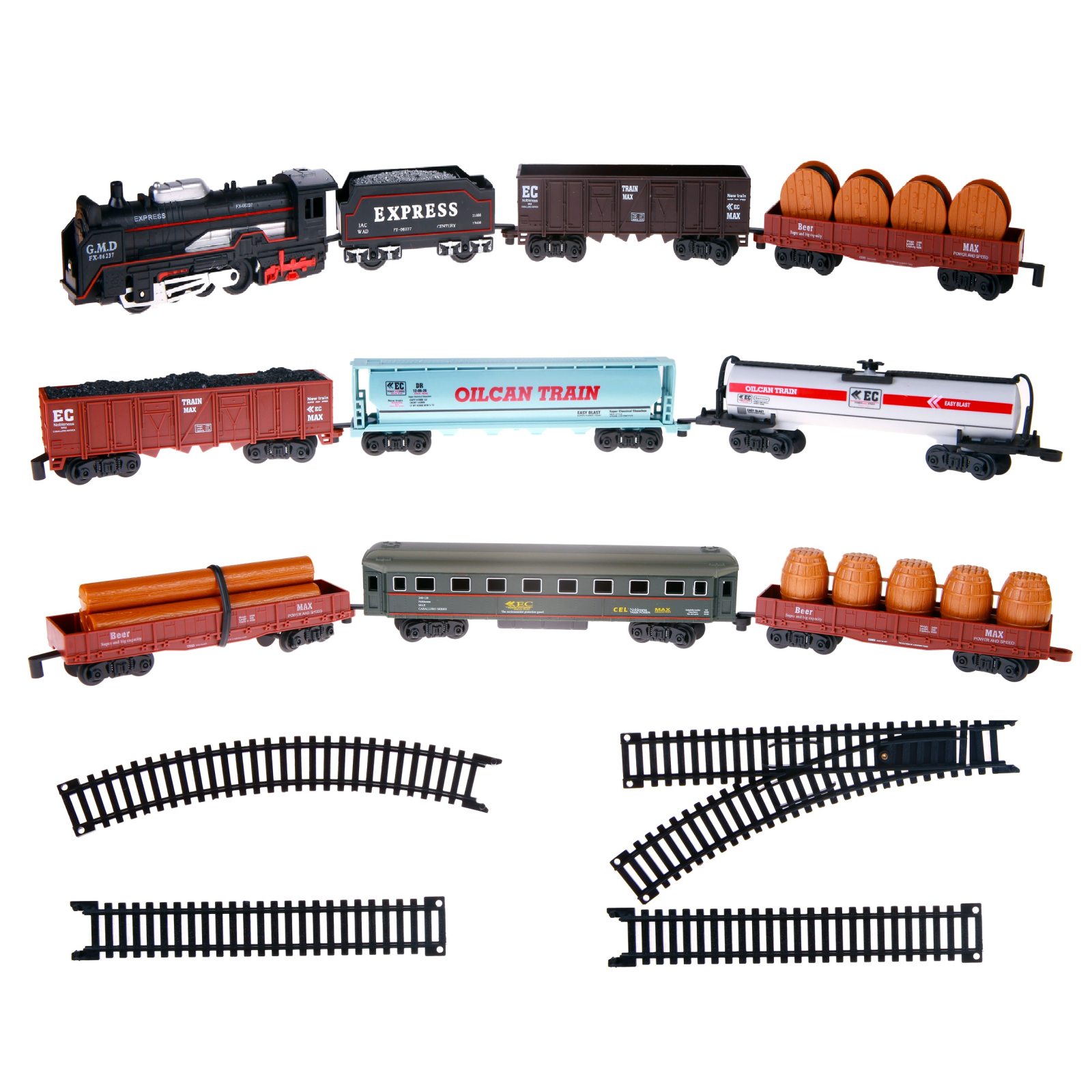 Игровой набор Big Motors Железная дорога с 9 вагонами (19033-8) изображение 2