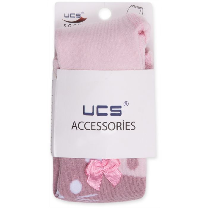 Колготки дитячі UCS Socks для дівчаток святкові з бантиком рожеві (M0C0302-0899-0-3m/G-pink) зображення 4