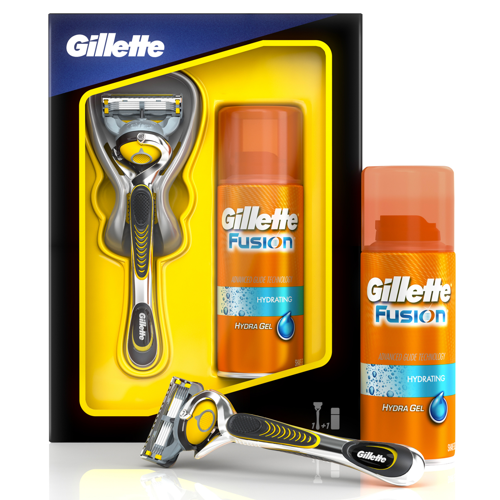 Набор для бритья Gillette Бритва Fusion ProShield + Гель для бритья Hydrating 75 мл (7702018423033) изображение 4