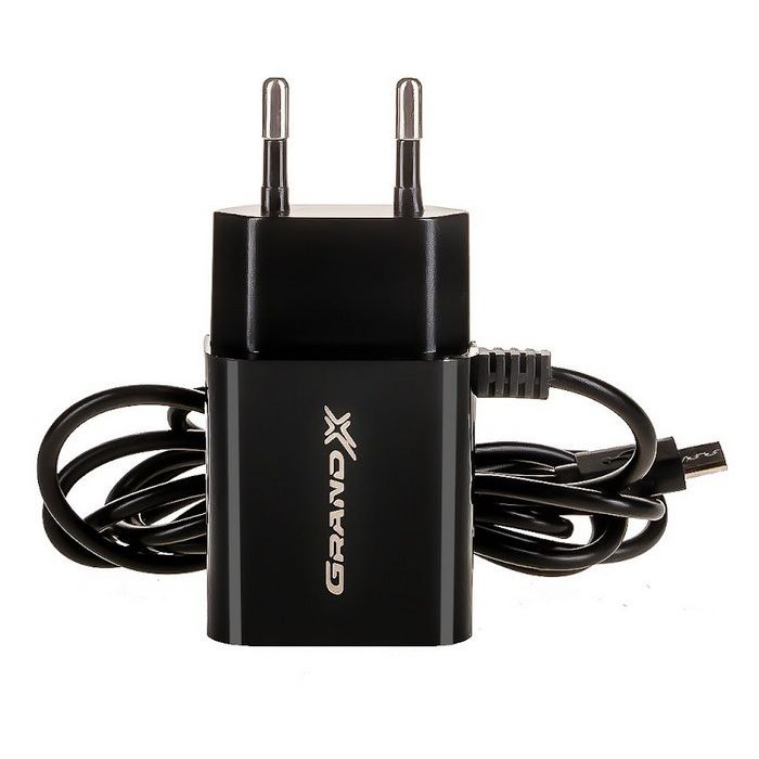 Зарядное устройство Grand-X 5V 2,1A 2USB + micro USB Black (CH-35B) изображение 4