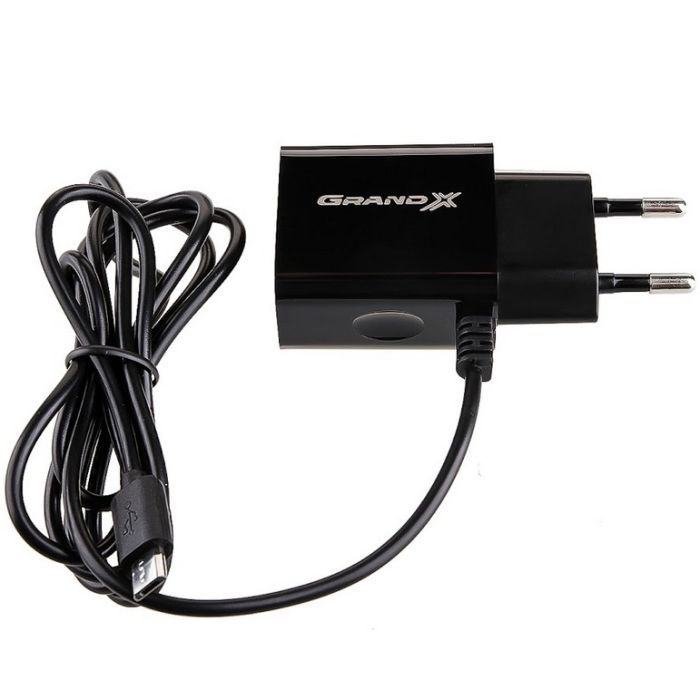 Зарядное устройство Grand-X 5V 2,1A 2USB + micro USB Black (CH-35B) изображение 5