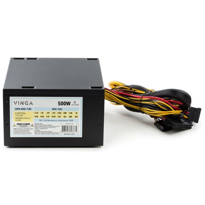 Блок питания Vinga 500W ОЕМ (VPS-500-120) изображение 12