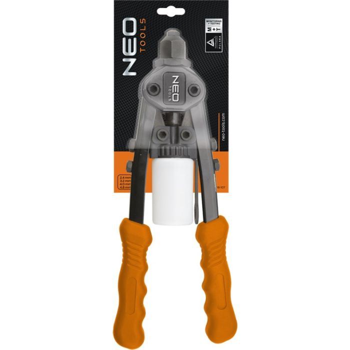 Заклепочник Neo Tools для заклепок 2.4, 3.2, 4.0, 4.8 мм (18-107) изображение 2