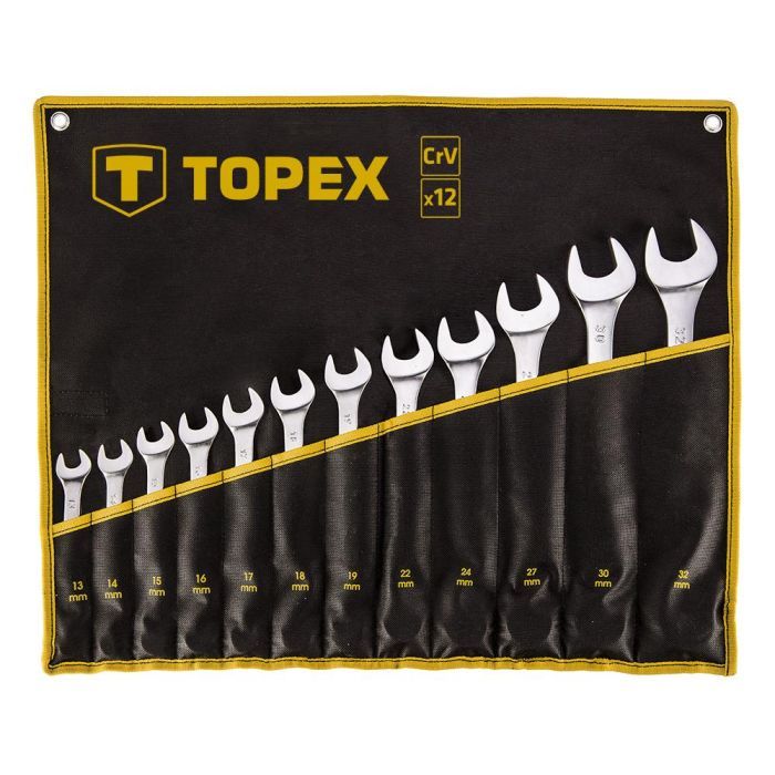 Набор инструментов Topex ключей комбинированных 13 -32 мм, 12 шт. (35D758)
