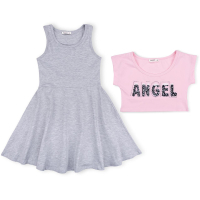 Платье детское Breeze с топом "ANGEL" (10254-140G-pink)