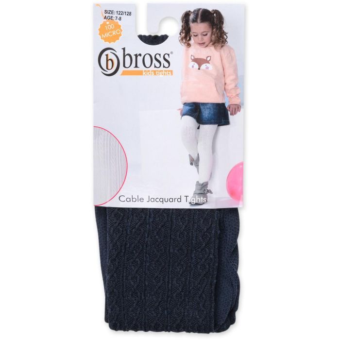 Колготки детские Bross в косички (2561-11-12G-blue) изображение 4