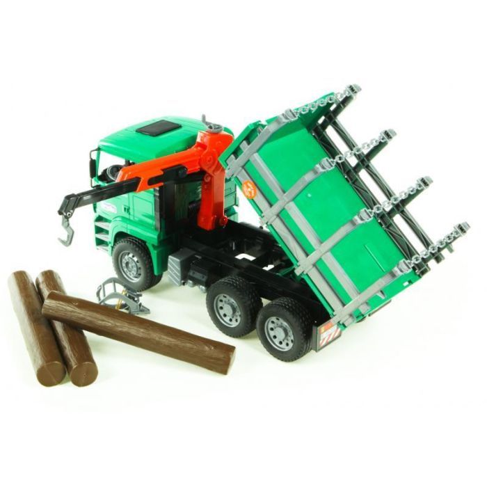 Спецтехника Bruder MAN перевозчик брёвен с краном-погрузчиком 1:16 (02769) изображение 6