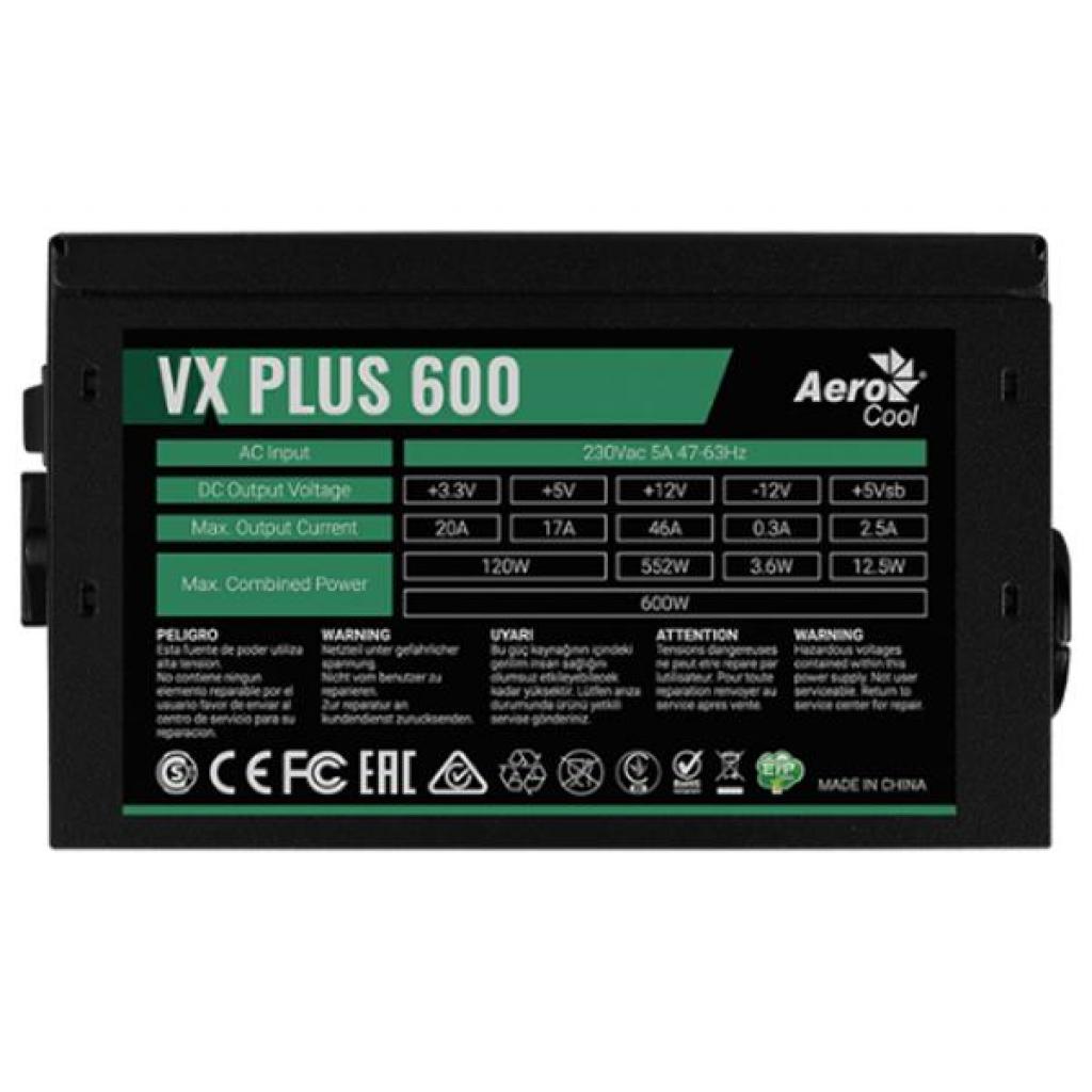 Блок живлення AeroCool 600W VX 600 PLUS (VX 600 PLUS) зображення 3