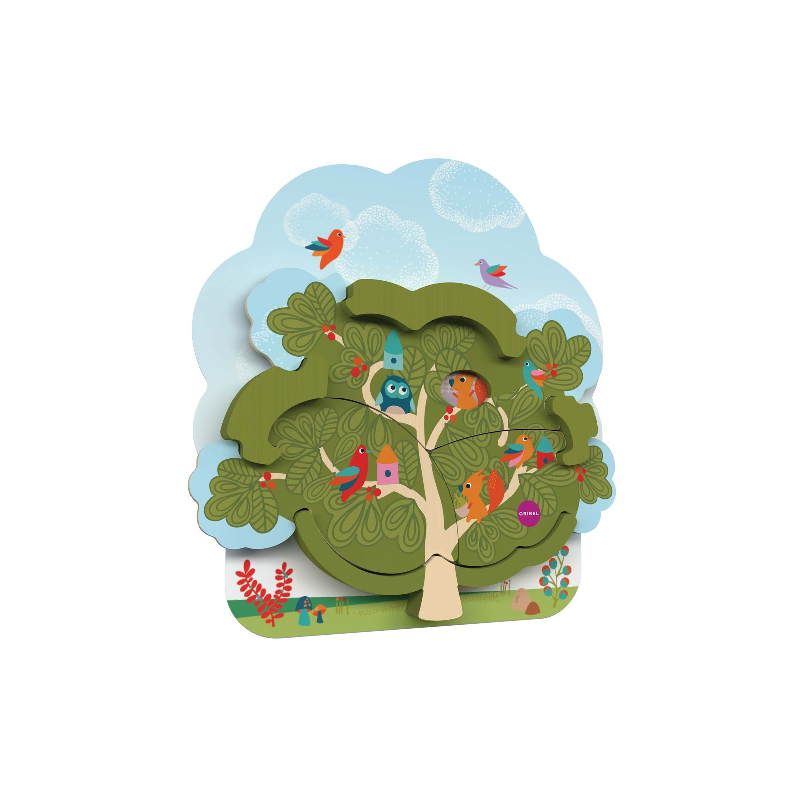Розвиваюча іграшка Oribel настенная Дом мистера Белки на дереве (OR801-90001)