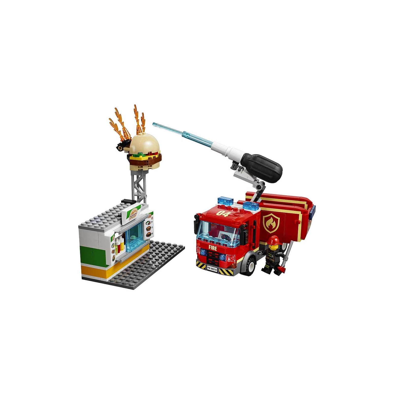 Конструктор LEGO City Пожар в бургер-кафе 327 деталей (60214) изображение 6