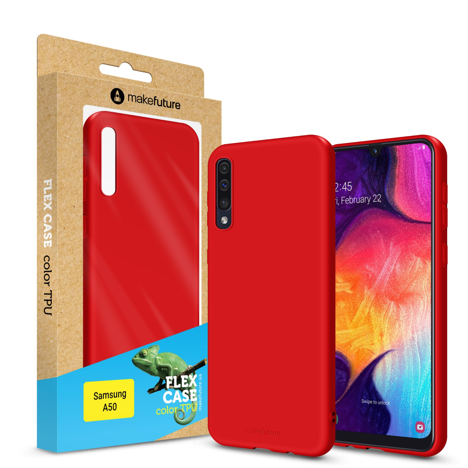 Чохол до мобільного телефона MakeFuture Flex Case (Soft-touch TPU) Samsung A50 Red (MCF-SA505RD)