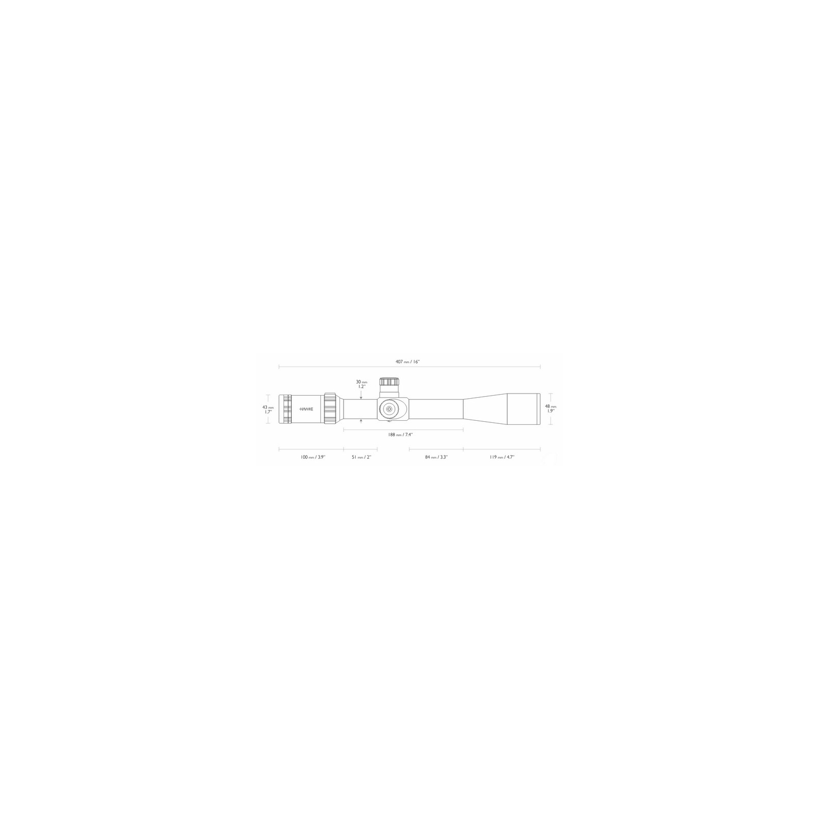 Оптичний приціл Hawke Sidewinder 8.5-25x42 SF (20x 1/2 Mil Dot IR) (17120) зображення 4