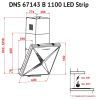 Витяжка кухонна Perfelli DNS 67143 B 1100 BL LED Strip зображення 8