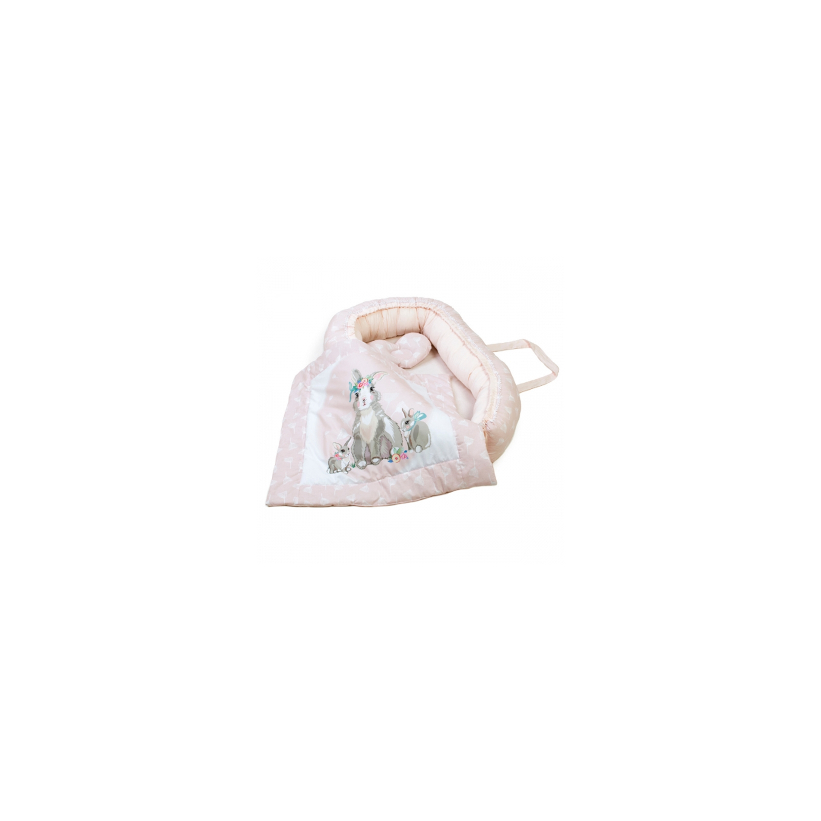 Пеленальний матрацик Верес Кокон з пледом Summer Bunny pink (450.06) зображення 2