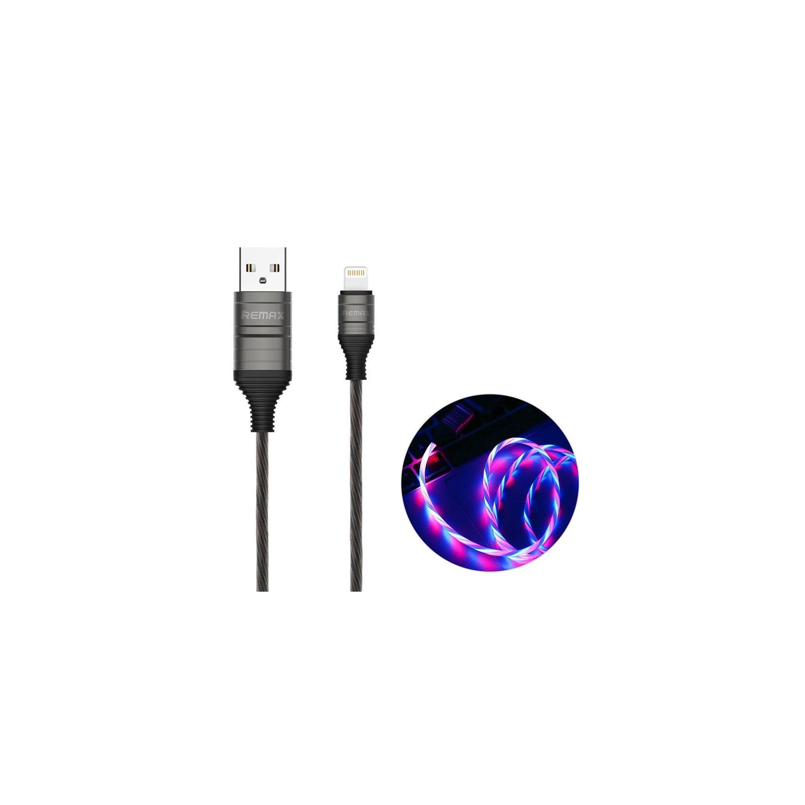 Дата кабель USB 2.0 AM to Lightning 1.0m EL Remax (RC-130I-BLACK) изображение 2