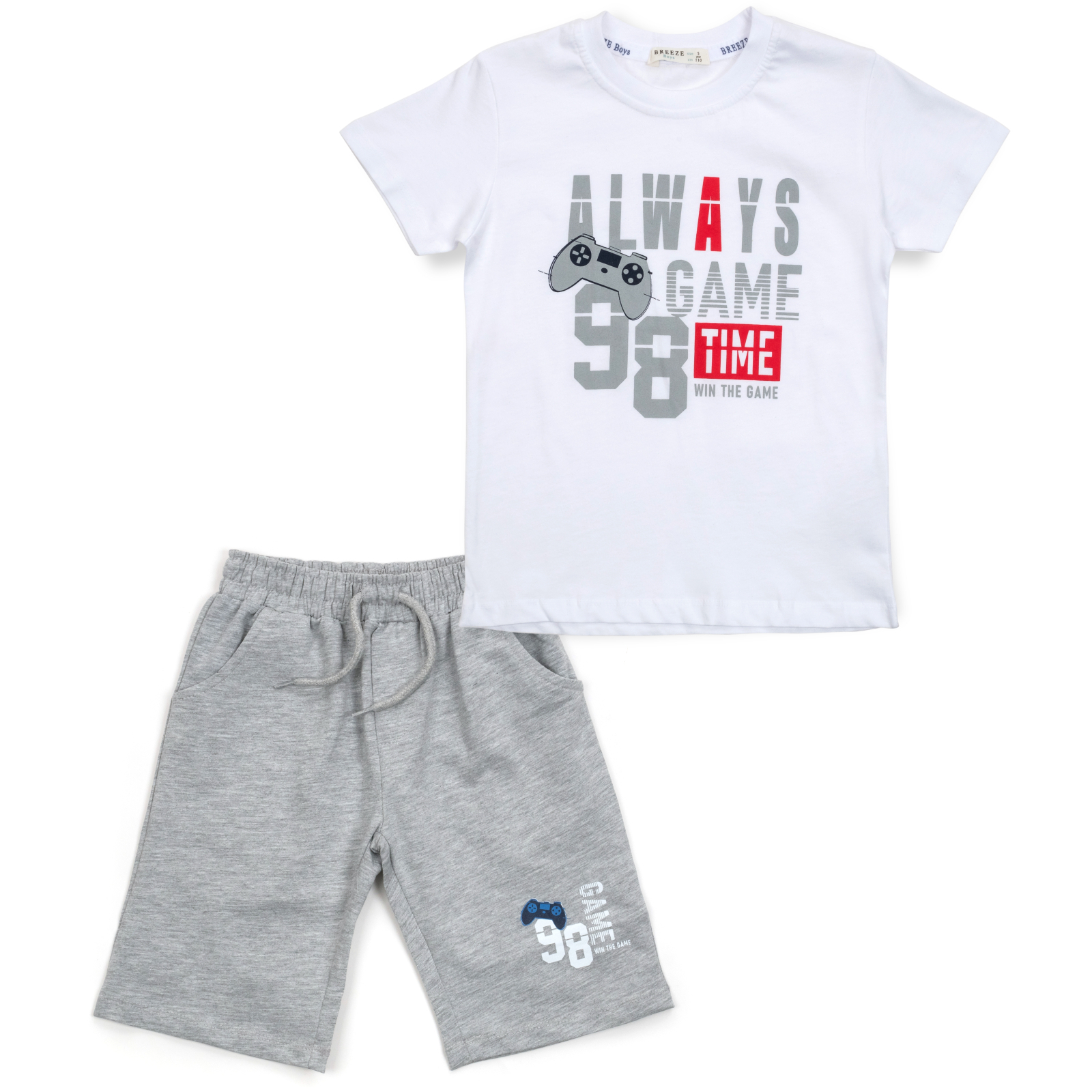 Набір дитячого одягу Breeze "GAME TIME" (14286-116B-gray)