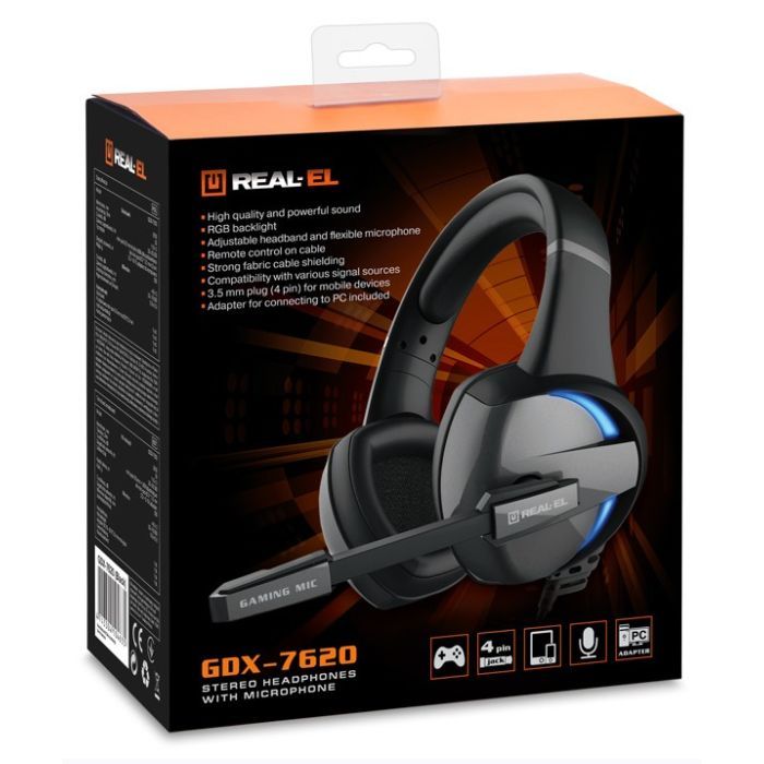 Навушники REAL-EL GDX-7620 Black зображення 9