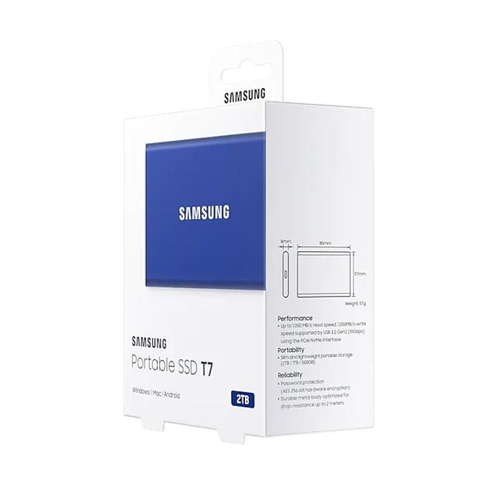 Накопитель SSD USB 3.2 2TB T7 Samsung (MU-PC2T0H/WW) изображение 10