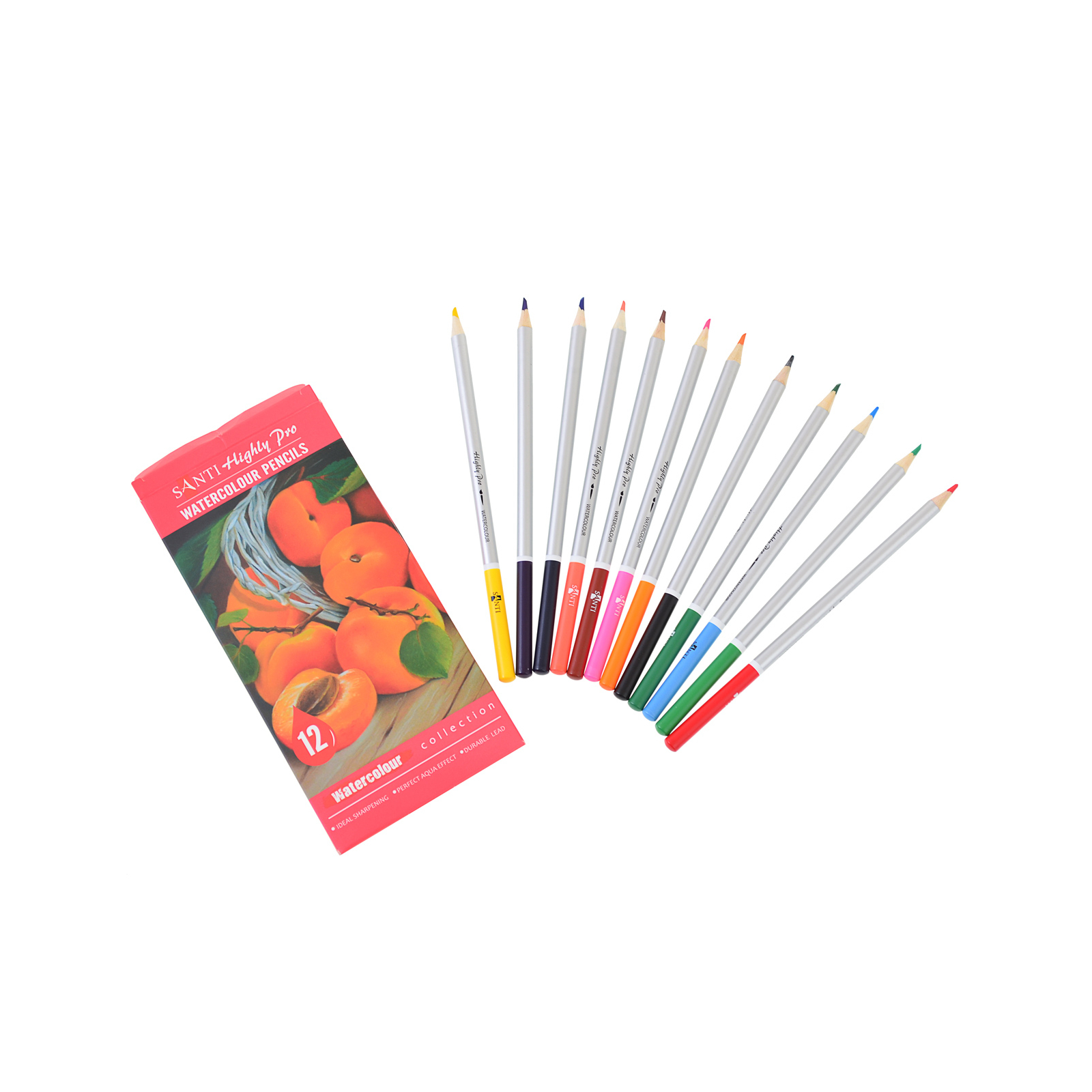 Карандаши цветные Santi Highly Pro 12 шт акварельные (742383) изображение 3