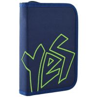 Пенал Yes YES green твердий одинарний з двома клапанами (532552)