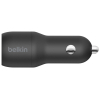 Зарядний пристрій Belkin Car Charger 24W Dual USB-A black (CCB001BTBK) зображення 2