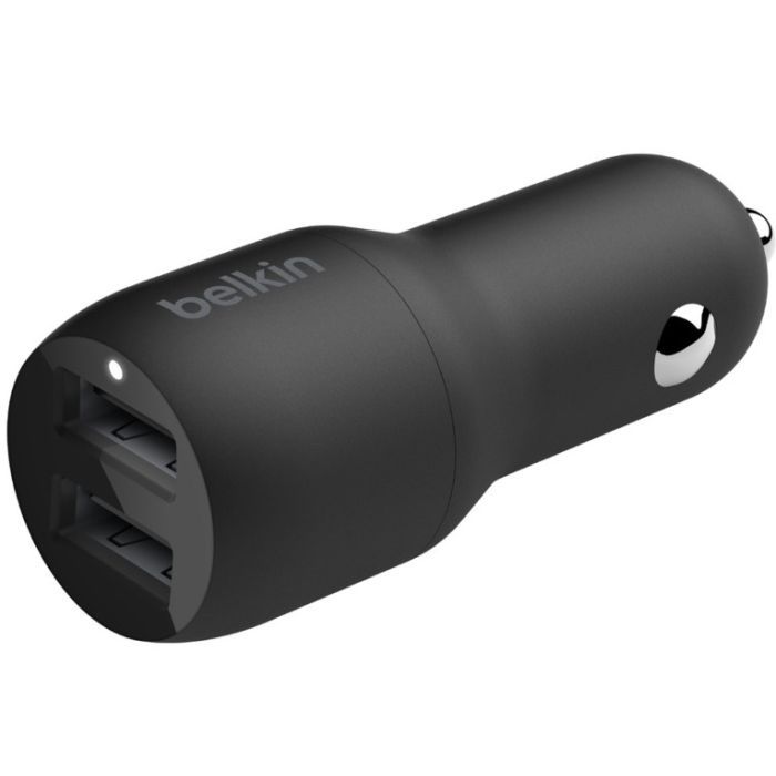 Зарядное устройство Belkin Car Charger 24W Dual USB-A black (CCB001BTBK) изображение 3